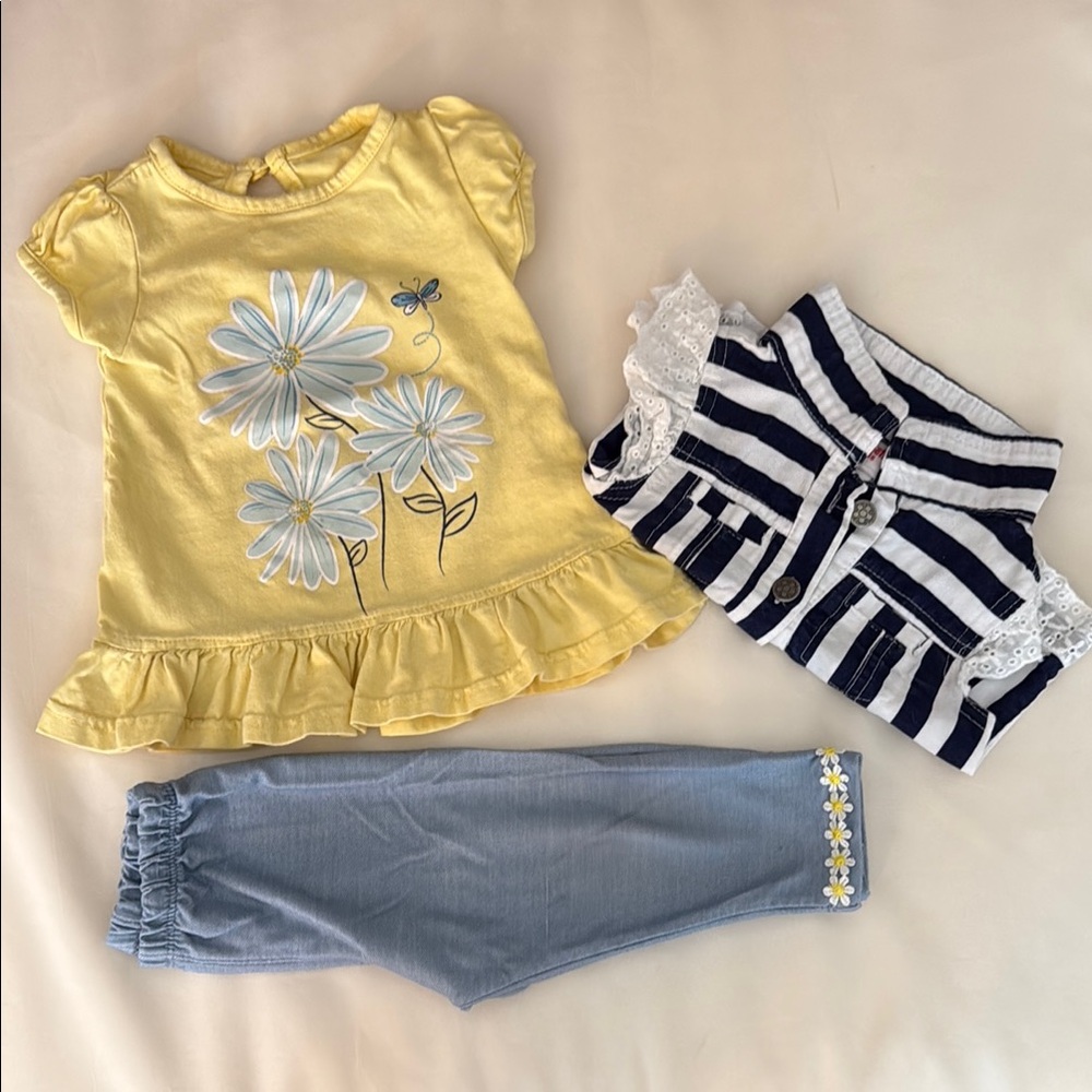 Nanette Baby Yellow and Blue Kids Matching Set